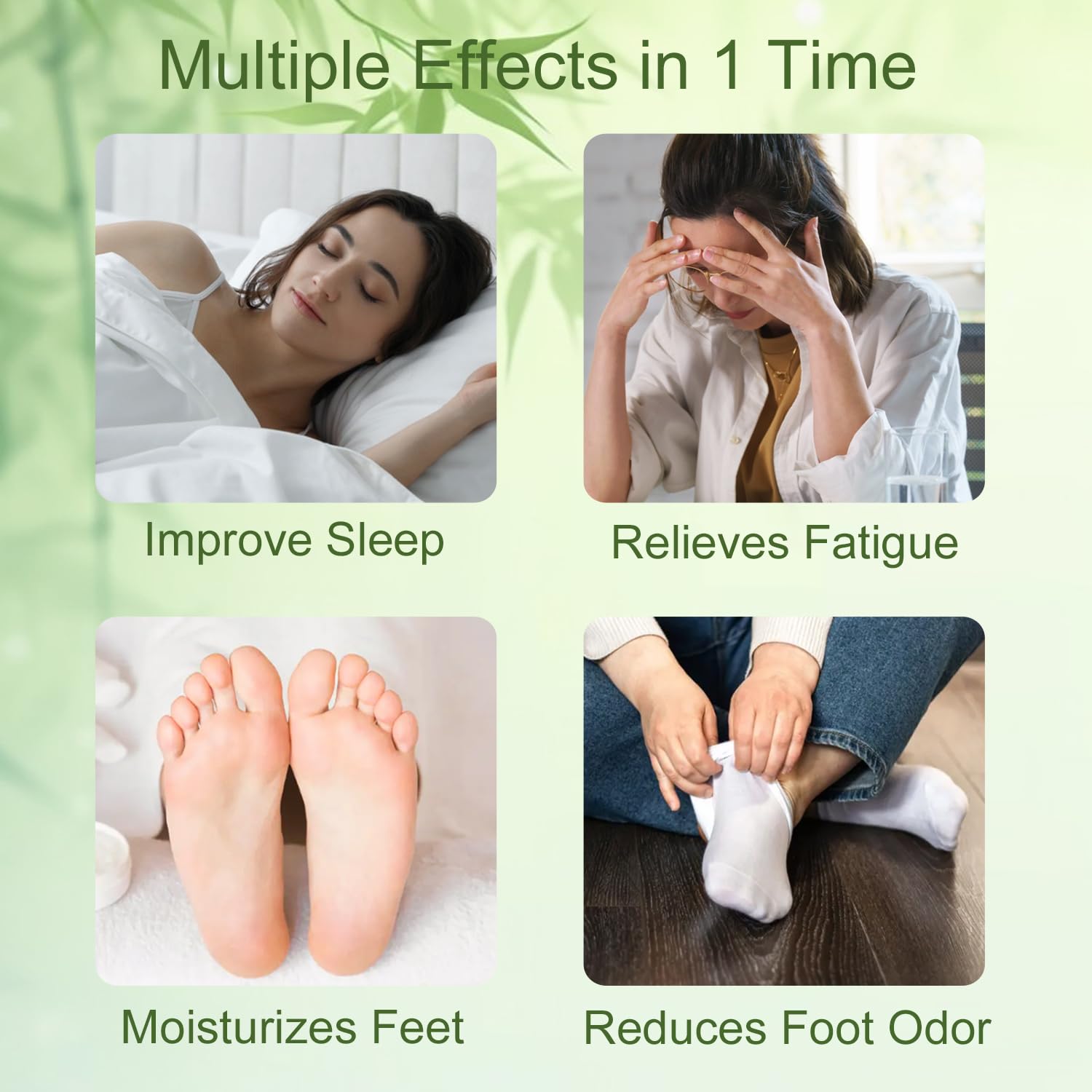 SOFFAIR 100 Pads Deep Cleansing Foot Pads - Natural Bamboo Patch for Relaxation & Sleep