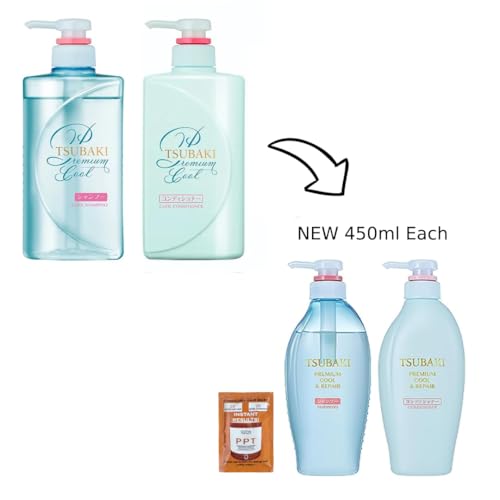 LE Tsubaki Premium Cool Shampoo & Conditioner Pair Set (Mint Edition) + SOFIA BY ODE Hair Mask