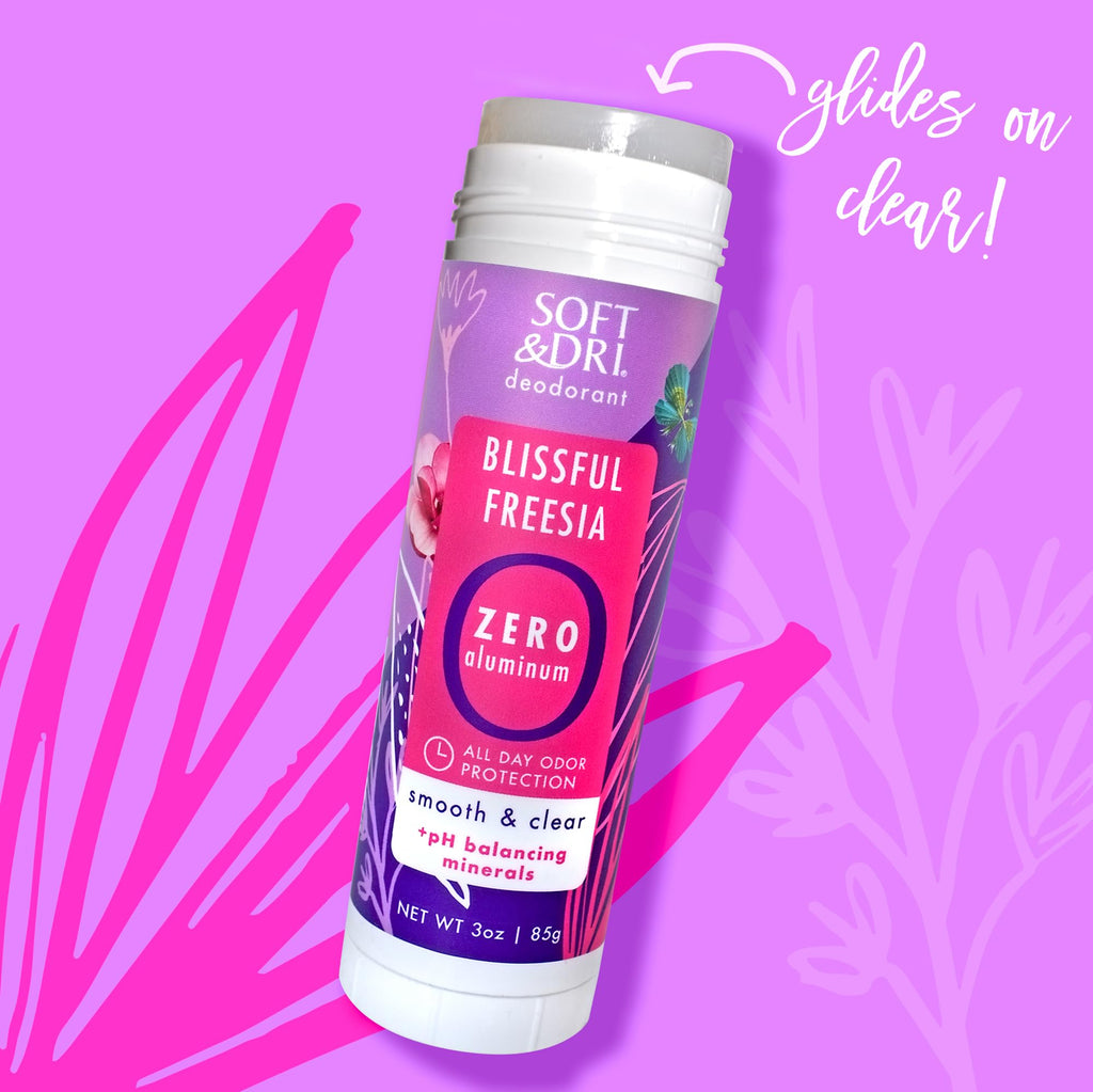 Soft & Dri Blissful Freesia Aluminum Free Deodorant | 3 oz, pH-Balancing Minerals | Pack of 3
