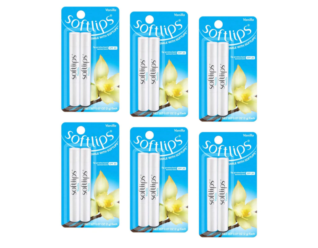 SoftLips Vanilla Lip Balm SPF 20 – 12 Pack