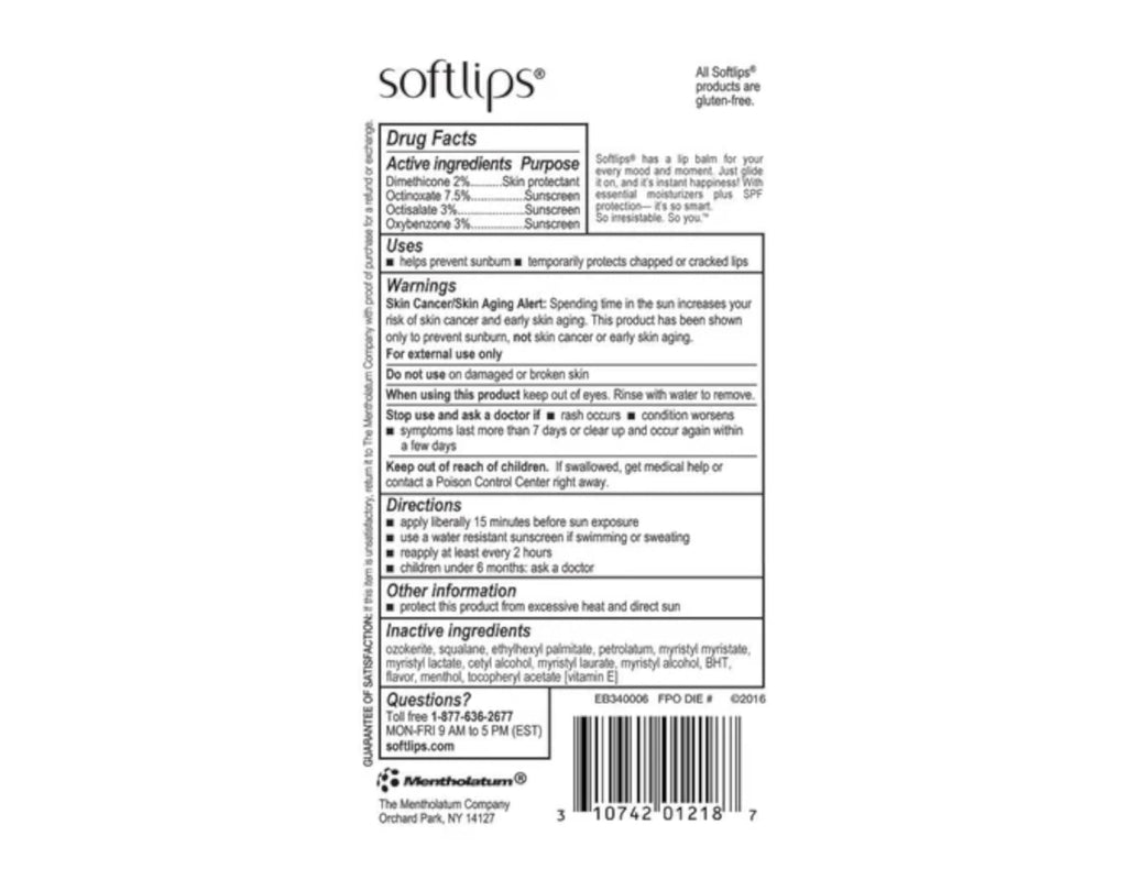 SoftLips Vanilla Lip Balm SPF 20 – 12 Pack