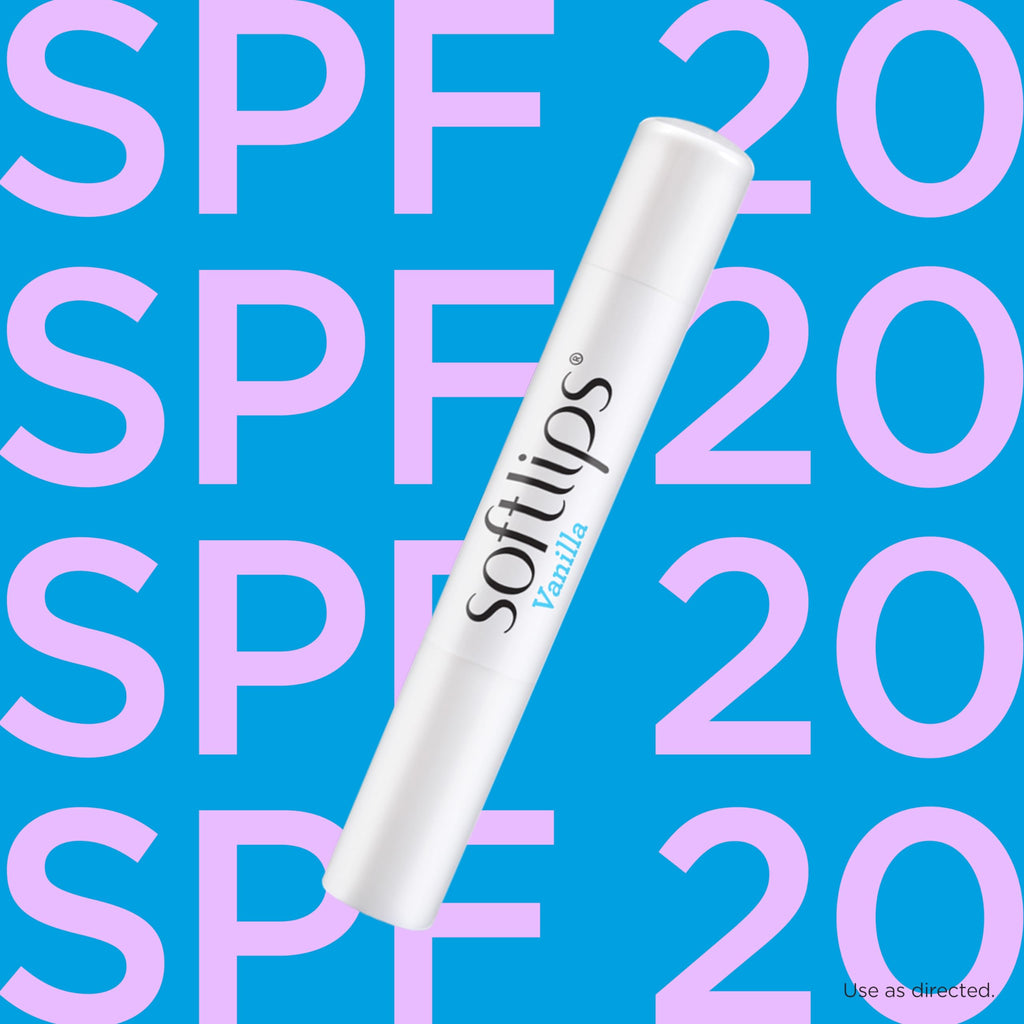 SoftLips Vanilla Lip Protectant SPF 20 – Hydrating Lip Balm (2-Pack)