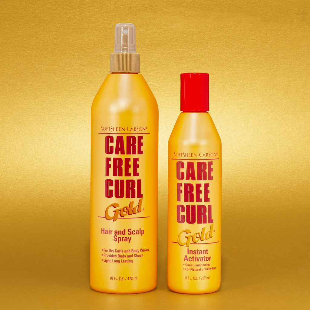 SoftSheen-Carson Care Free Curl Gold Hair and Scalp Spray – 16 oz | Curl Refresh & Moisture