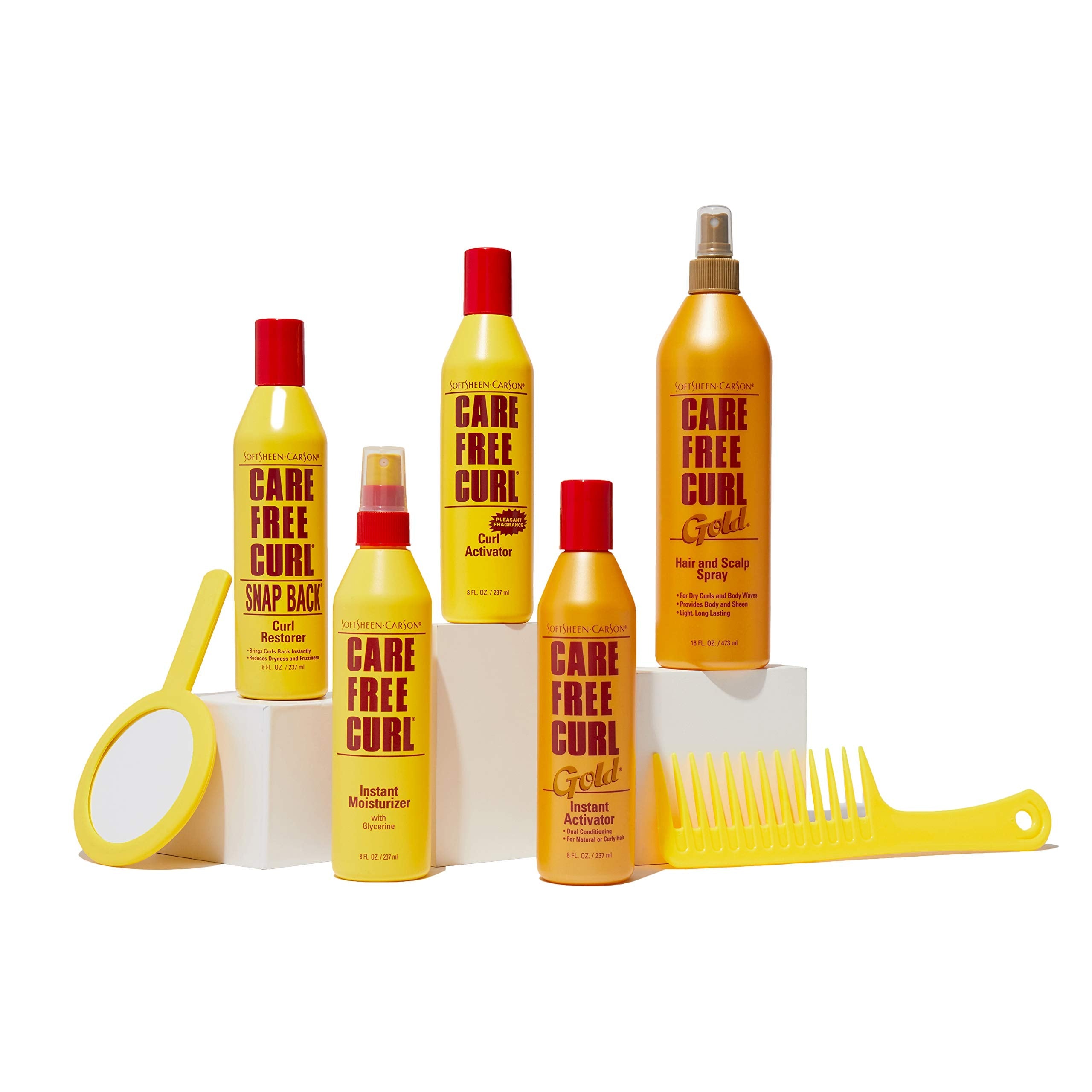 SoftSheen-Carson Care Free Curl Gold Hair and Scalp Spray – 16 oz | Curl Refresh & Moisture