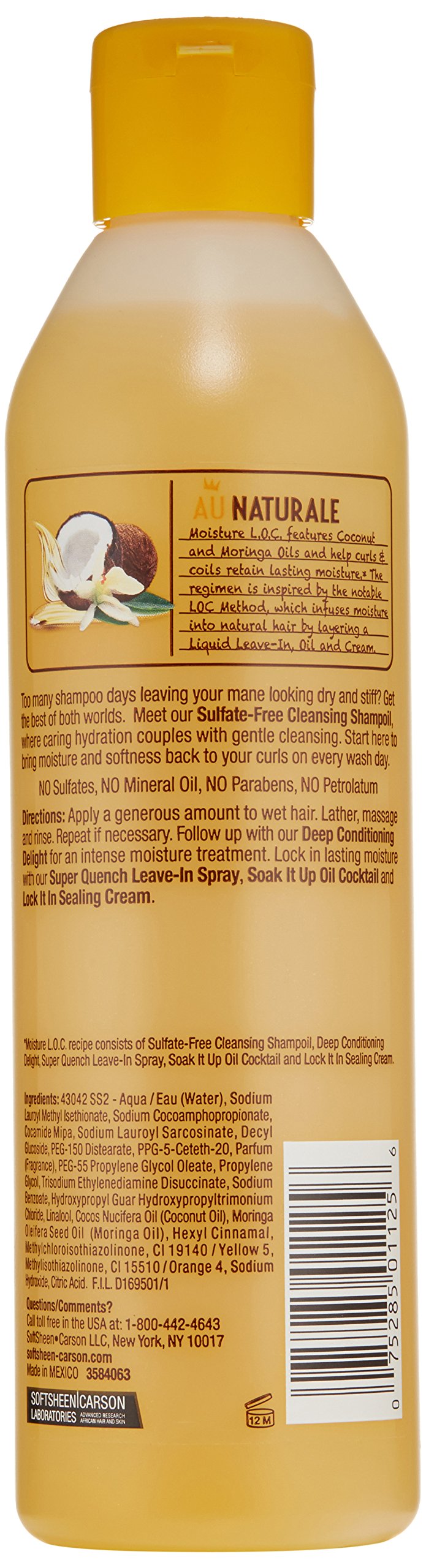 SoftSheen-Carson Dark and Lovely Au Naturale Moisture LOC Sulfate-Free Cleansing Shampoil, 13.5 fl oz