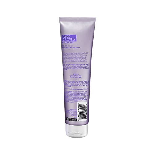SoftSheen Dark&Lovely Silky Slip Blow Dry Cream – Heat Protectant & Detangler, 5 oz