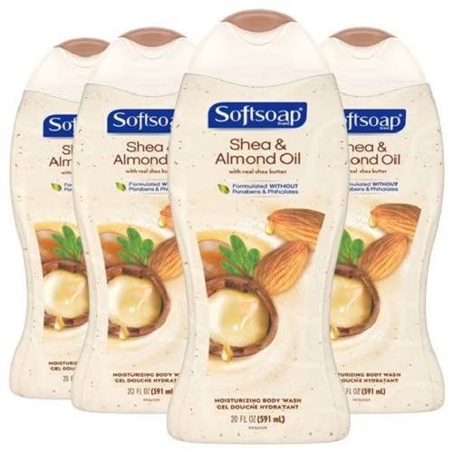 Softsoap Gentle Wash Hypoallergenic Body Wash with Shea Butter – 20 fl oz (Pack of 4)
