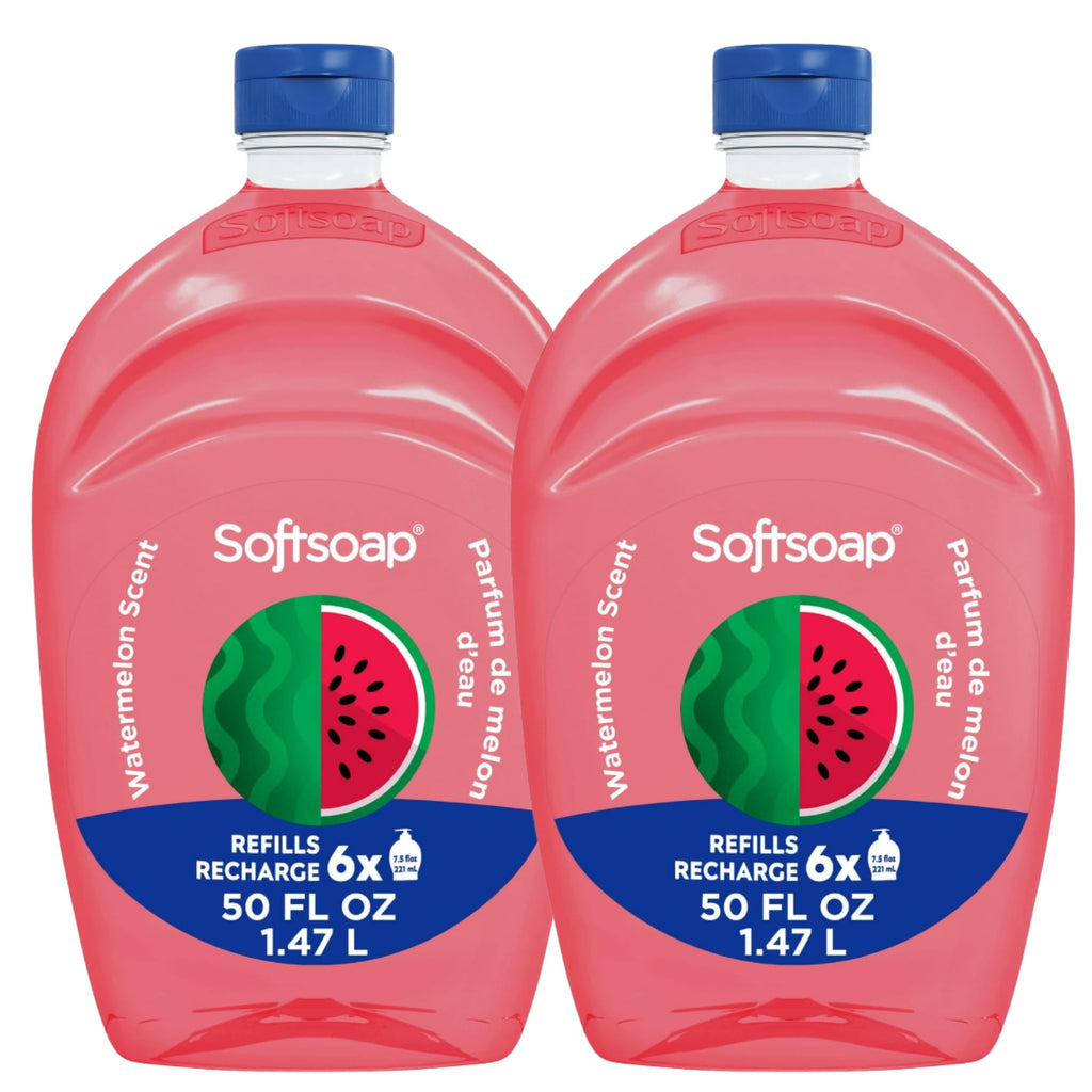 Softsoap Limited Edition Watermelon Refill Bottles – 100 FL OZ Total (2x50)