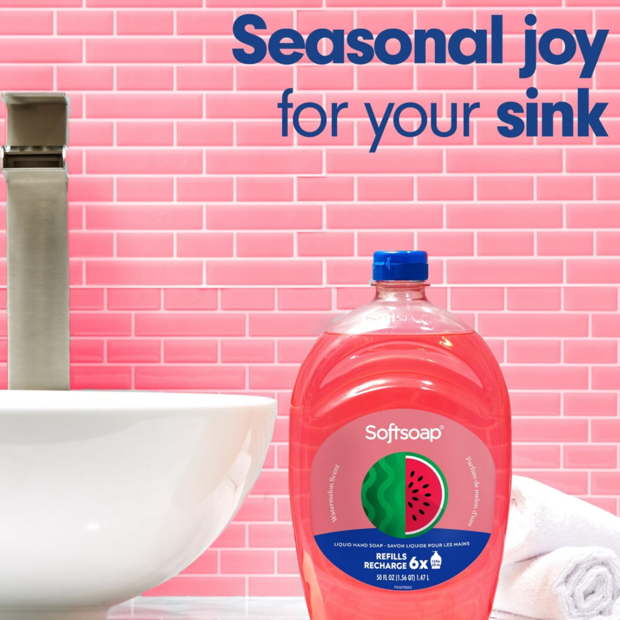 Softsoap Limited Edition Watermelon Refill Bottles – 100 FL OZ Total (2x50)