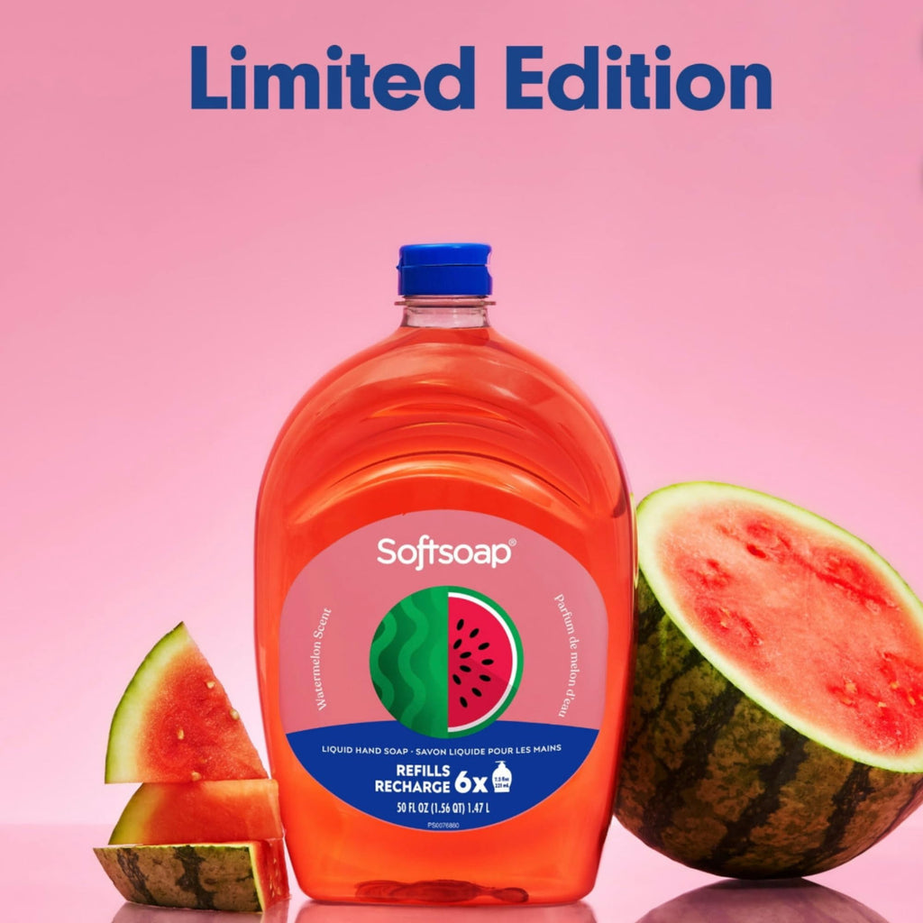 Softsoap Limited Edition Watermelon Refill Bottles – 100 FL OZ Total (2x50)