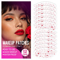 Sokfone Valentine Eye Speckles & Glitter Freckles Patches – Red Heart Design (6 Pairs)