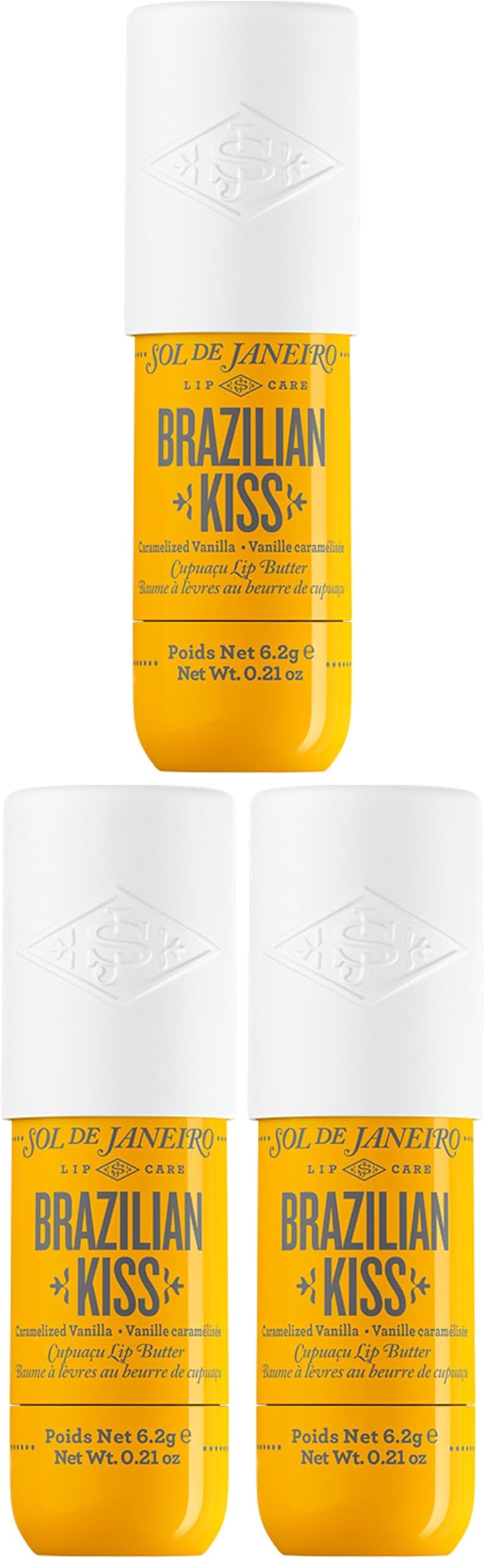 Sol de Janeiro Brazilian Kiss Lip Butter Balm 3-Pack — Vegan Hydration