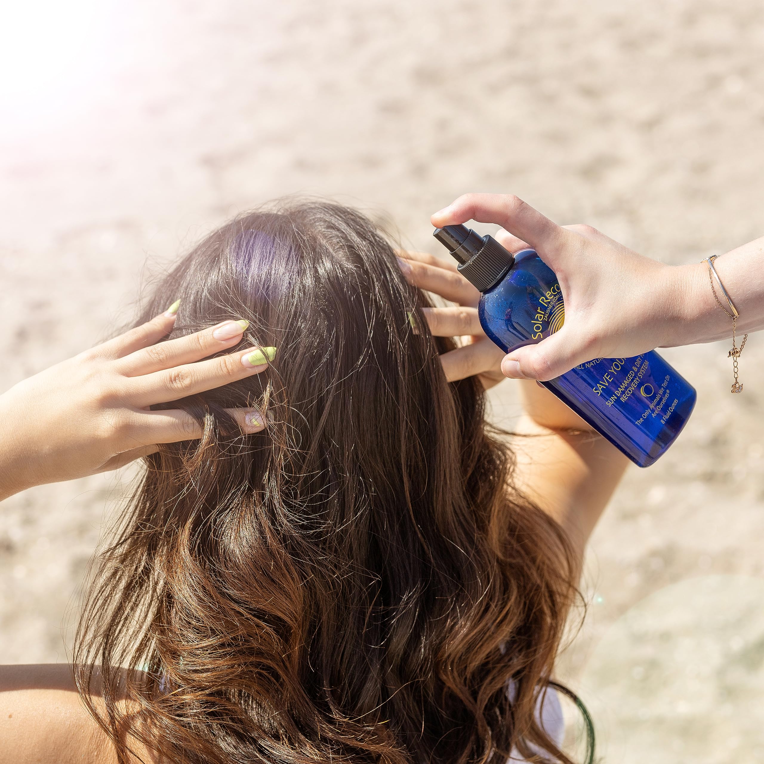 Solar Recover After Sun Moisturizing Spray + Hair Detangler Combo – Hydrating Skin Mist & Leave-In Conditioner