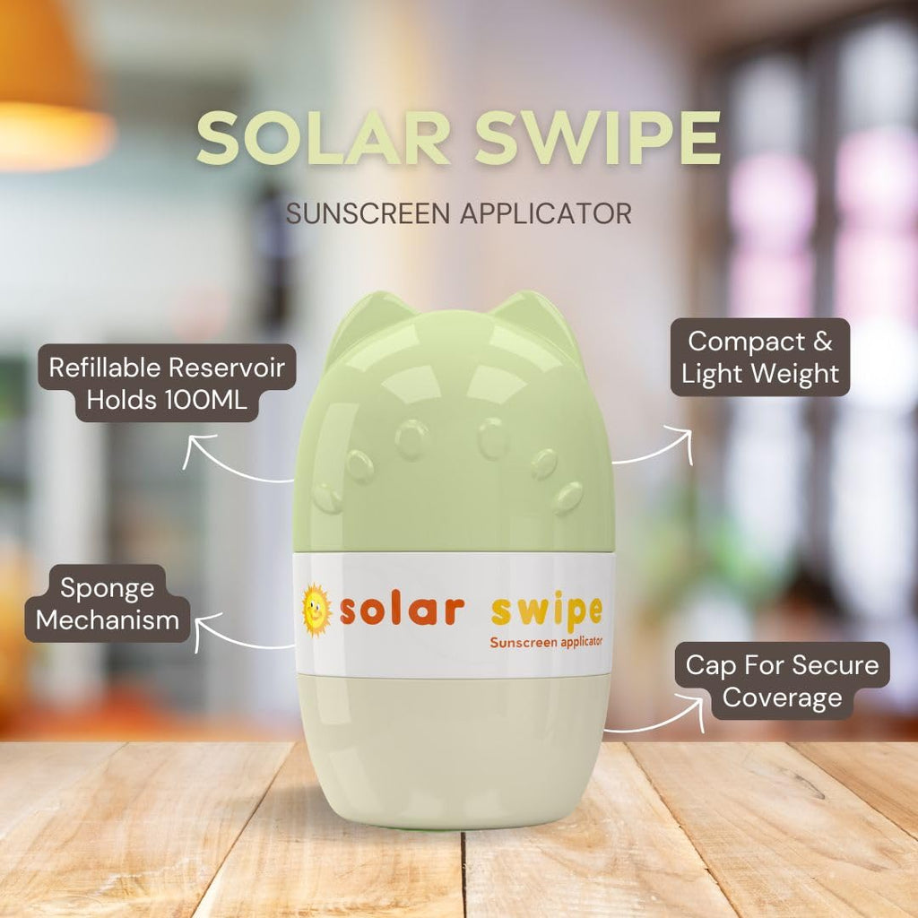 Solar Swipe Sunscreen Applicator – Portable, Refillable, Mess-Free for All Ages