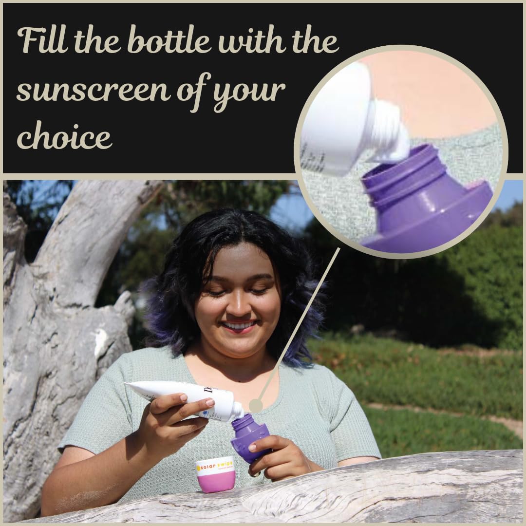 Solar Swipe Sunscreen Applicator for Kids & Adults — Portable, Mess-Free On-The-Go (Blue Green)