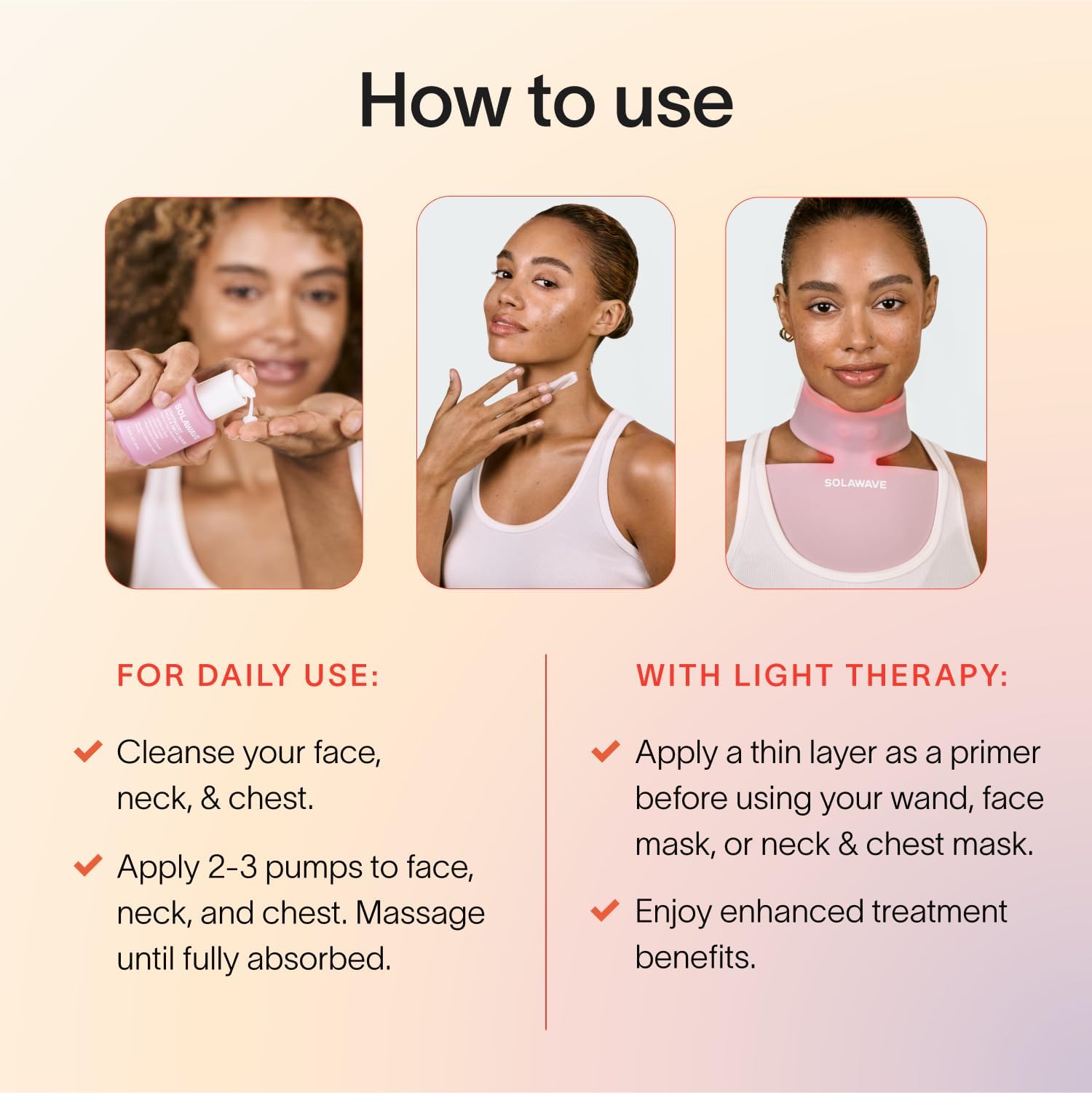 Solawave LightBoost Red Light Serum for Face & Neck | Pairs with Beauty Wand & Microcurrent Devices