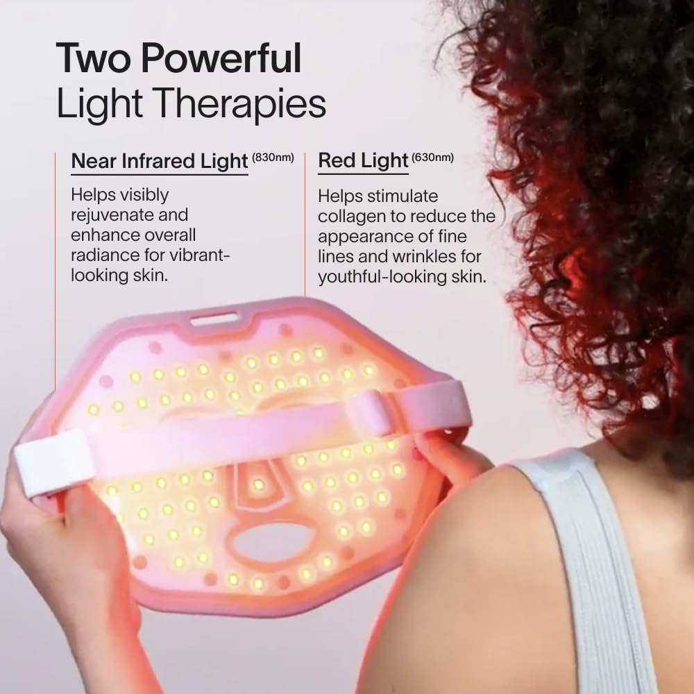 Solawave Red Light Therapy Mask for Face | 10-Min Anti-Aging Treatment – Rechargeable & Portable