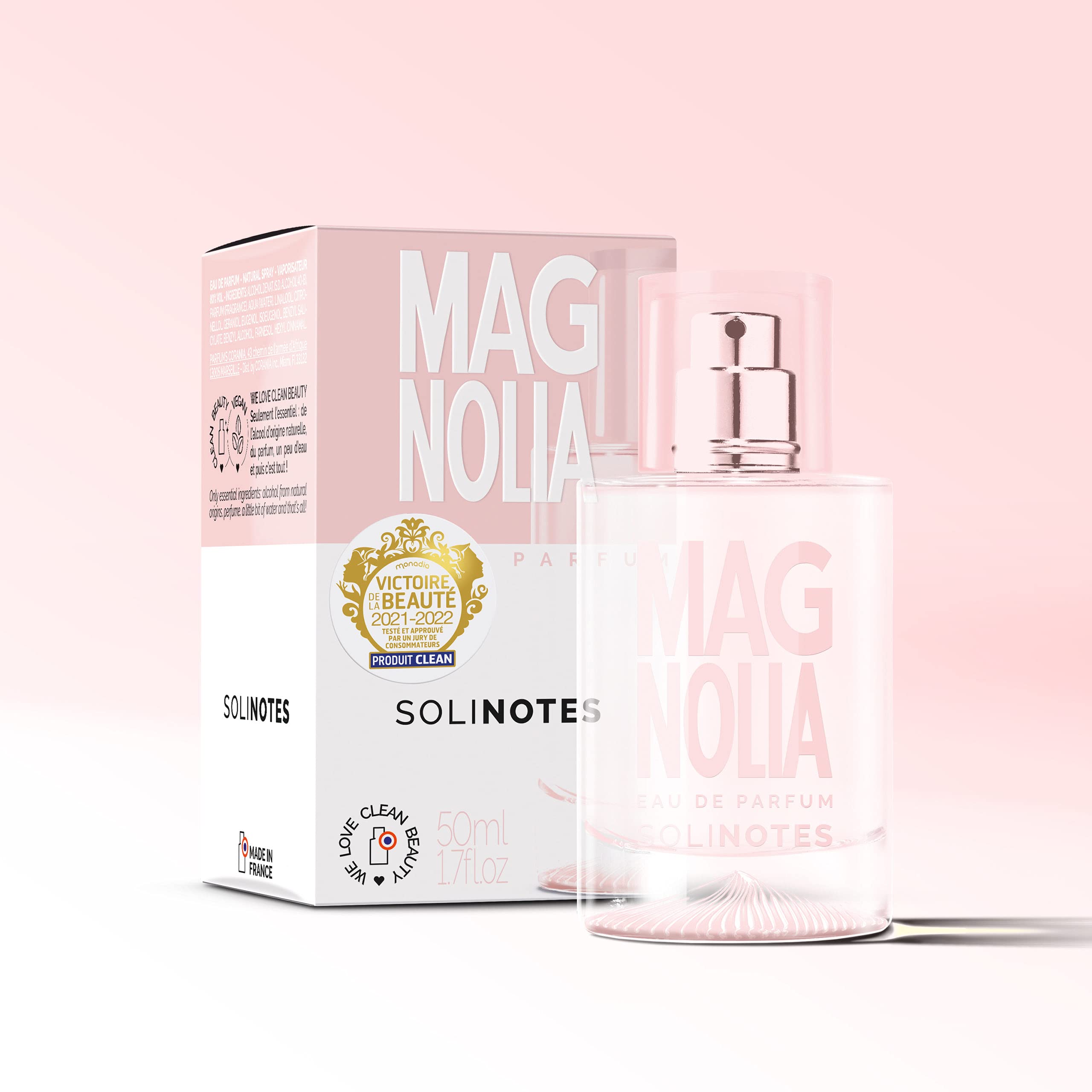 Solinotes Magnolia Perfume for Women – EDP, Vegan, Made in France