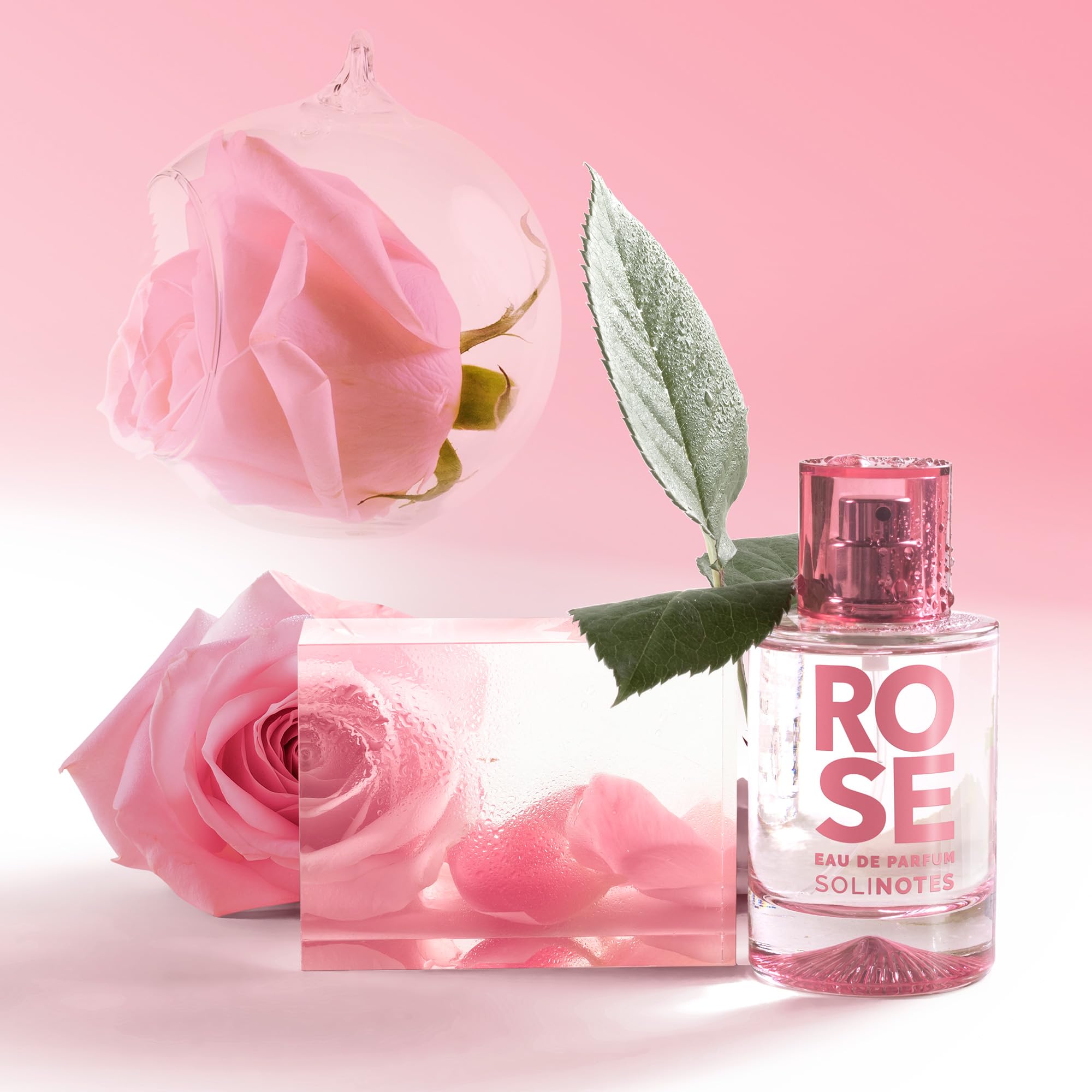 Solinotes Rose Perfume for Women – 1.7 Fl Oz / 50 ml – Clean, Vegan, Cruelty-Free, Made in France