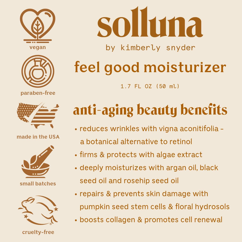 Solluna by Kimberly Snyder Hydrating Anti-Aging Moisturizer — Plant-Based Retinol Alternative