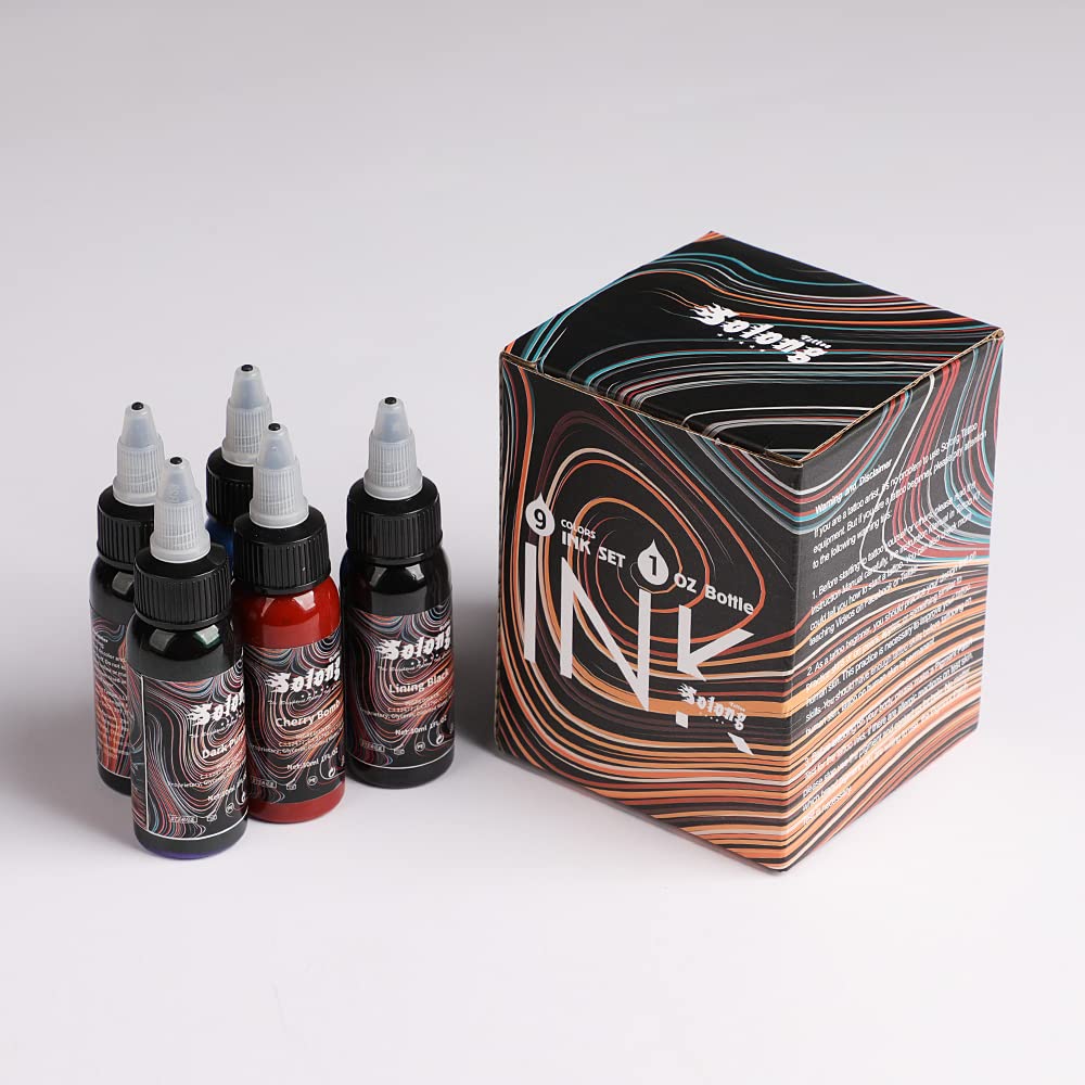 Solong Tattoo 9PCS Ink Color Set – 1oz (30ml) TI302S-30-9