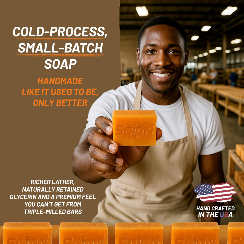 Solpri Shield Tea Tree Soap Bar with Lemongrass & Eucalyptus – 4 oz x2 – Cold-Process, Made in USA