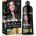 Solutrel Black Hair Dye Shampoo – Instant Gray Coverage, 10-in-1 Herbal Color (Ammonia-Free)