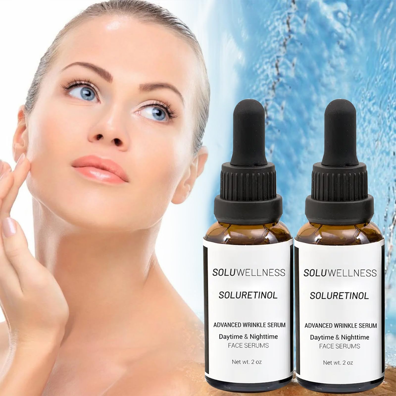 SOLUWELLNESS Soluretinol Advanced Wrinkle Serum + Skin Renewing Day & Night System