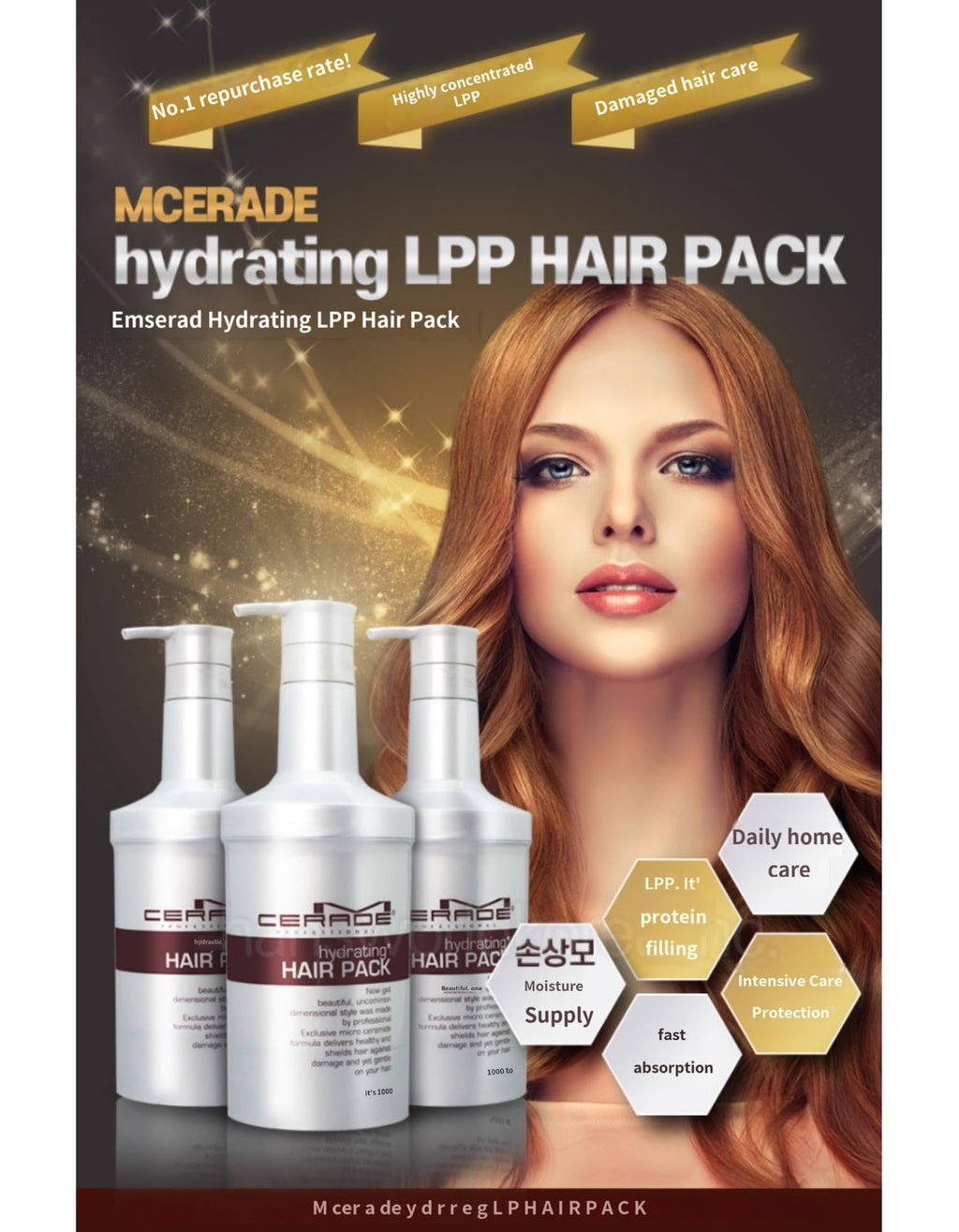 Somang M Cerade Hydrating Hair Pack 1000ml – Scalp Purification & Hair Moisturizing