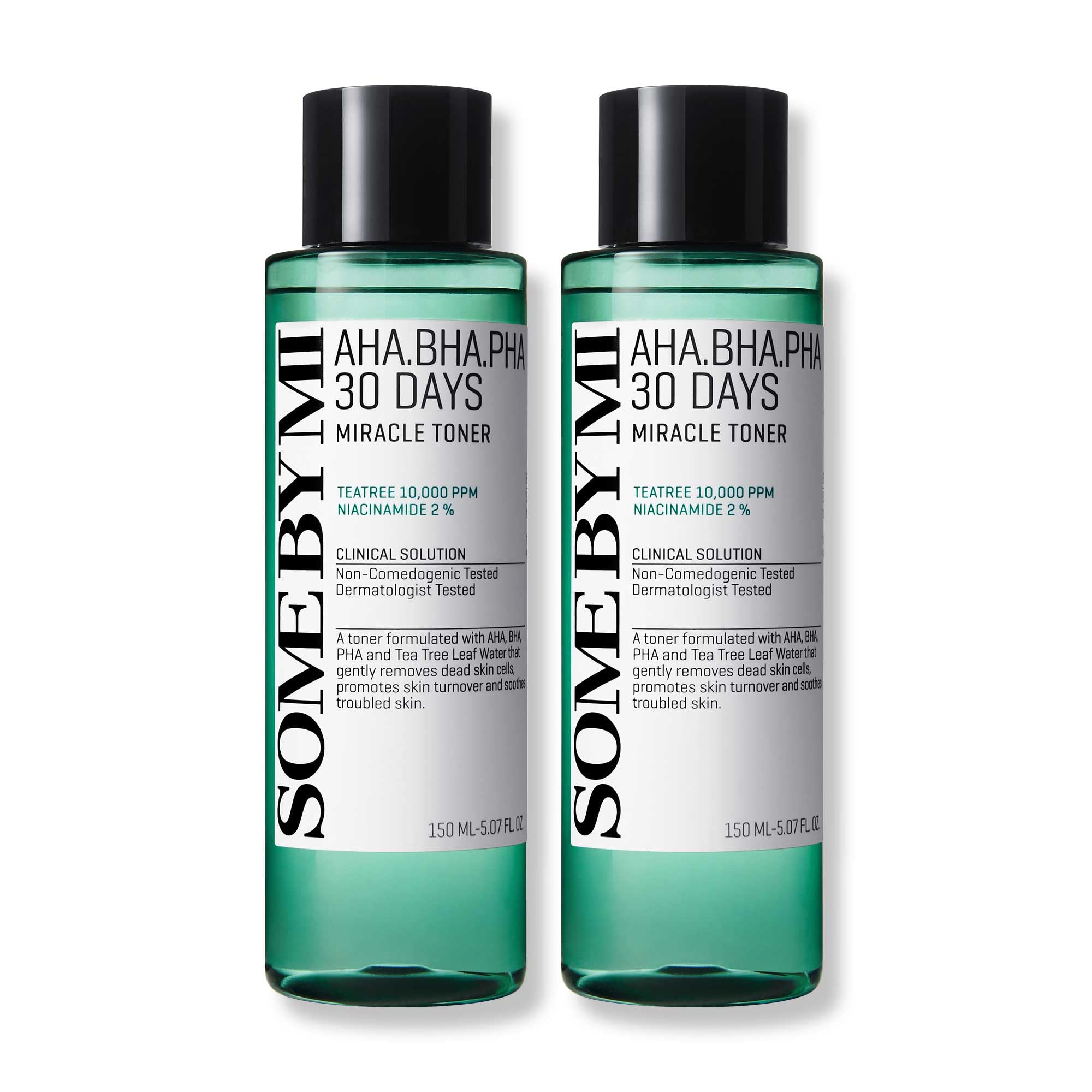 SOME BY MI AHA BHA PHA 30 Days Miracle Toner – Pack of 2 | Korean Exfoliating Toner for All Skin Types