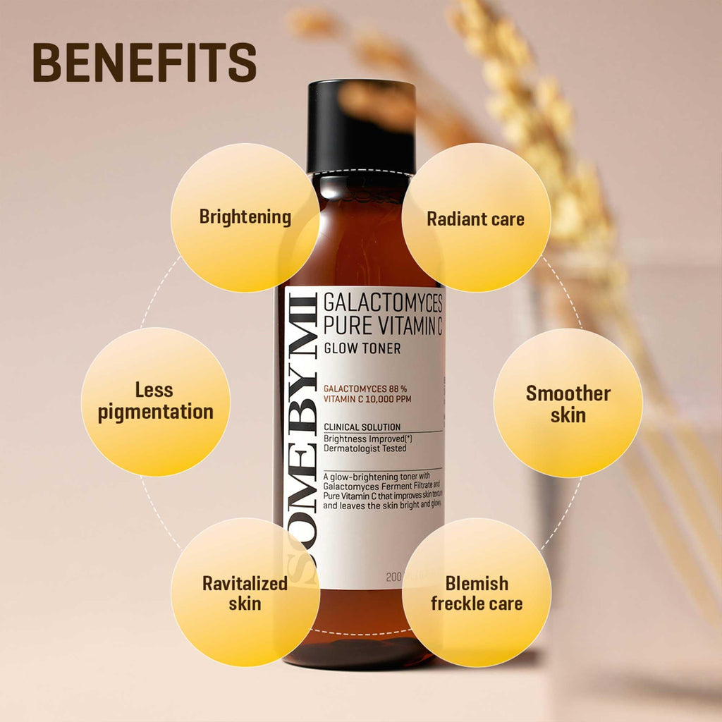 SOME BY MI Galactomyces Vitamin C Glow Toner - 200ml | Brightening Korean Skincare