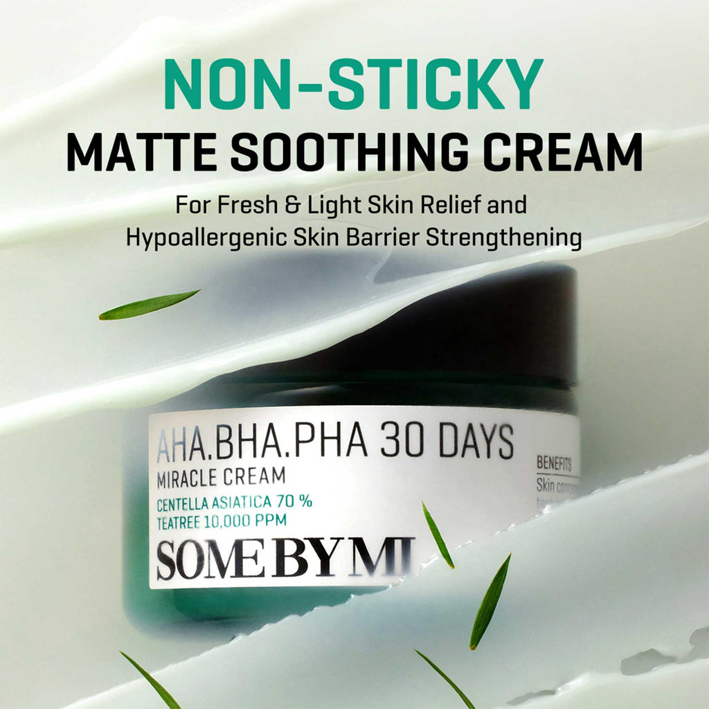 SOME BY MI AHA BHA PHA 30 Days Miracle Cream – Pack of 2 | Gentle Exfoliating Moisturizer for All Skin Types