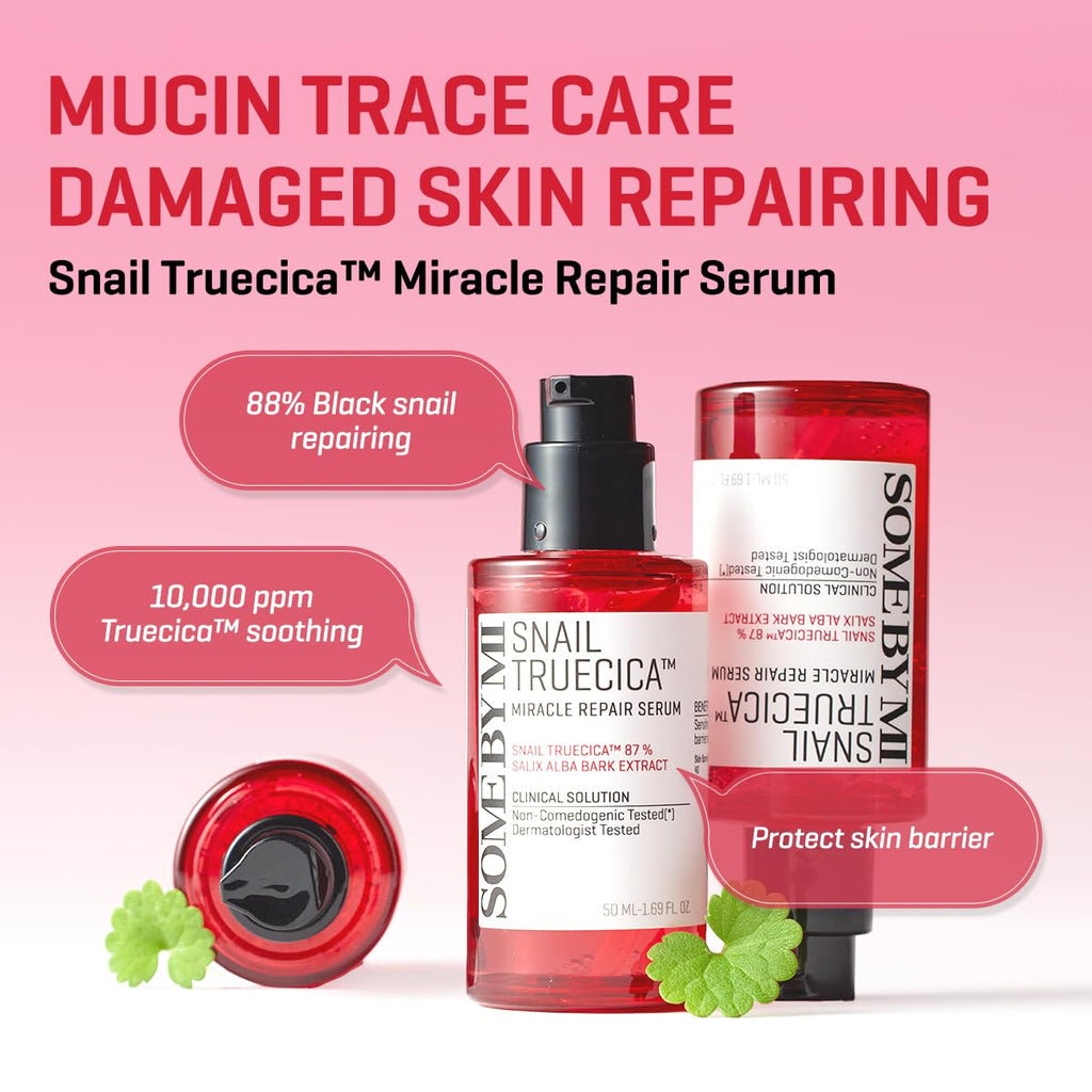 SOME BY MI Snail Trucica Miracle Repair Serum – 50ml for Sensitive Skin & Post-Acne Support | Korean Skincare
