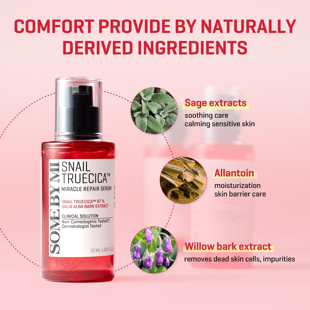 SOME BY MI Snail Trucica Miracle Repair Serum – 50ml for Sensitive Skin & Post-Acne Support | Korean Skincare