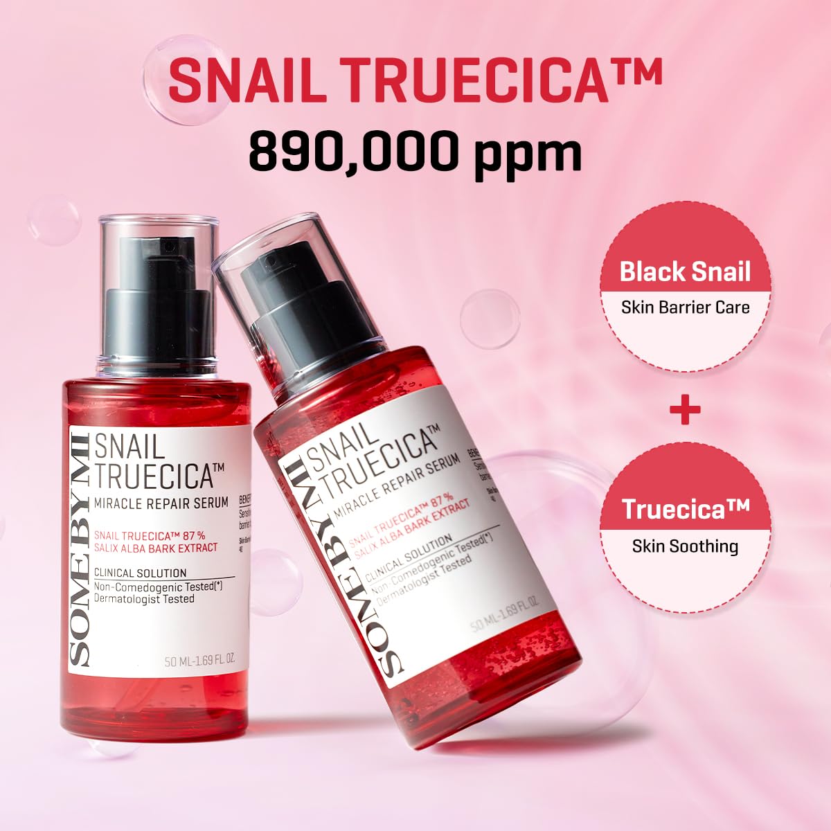 SOME BY MI Snail Trucica Miracle Repair Serum – 50ml for Sensitive Skin & Post-Acne Support | Korean Skincare