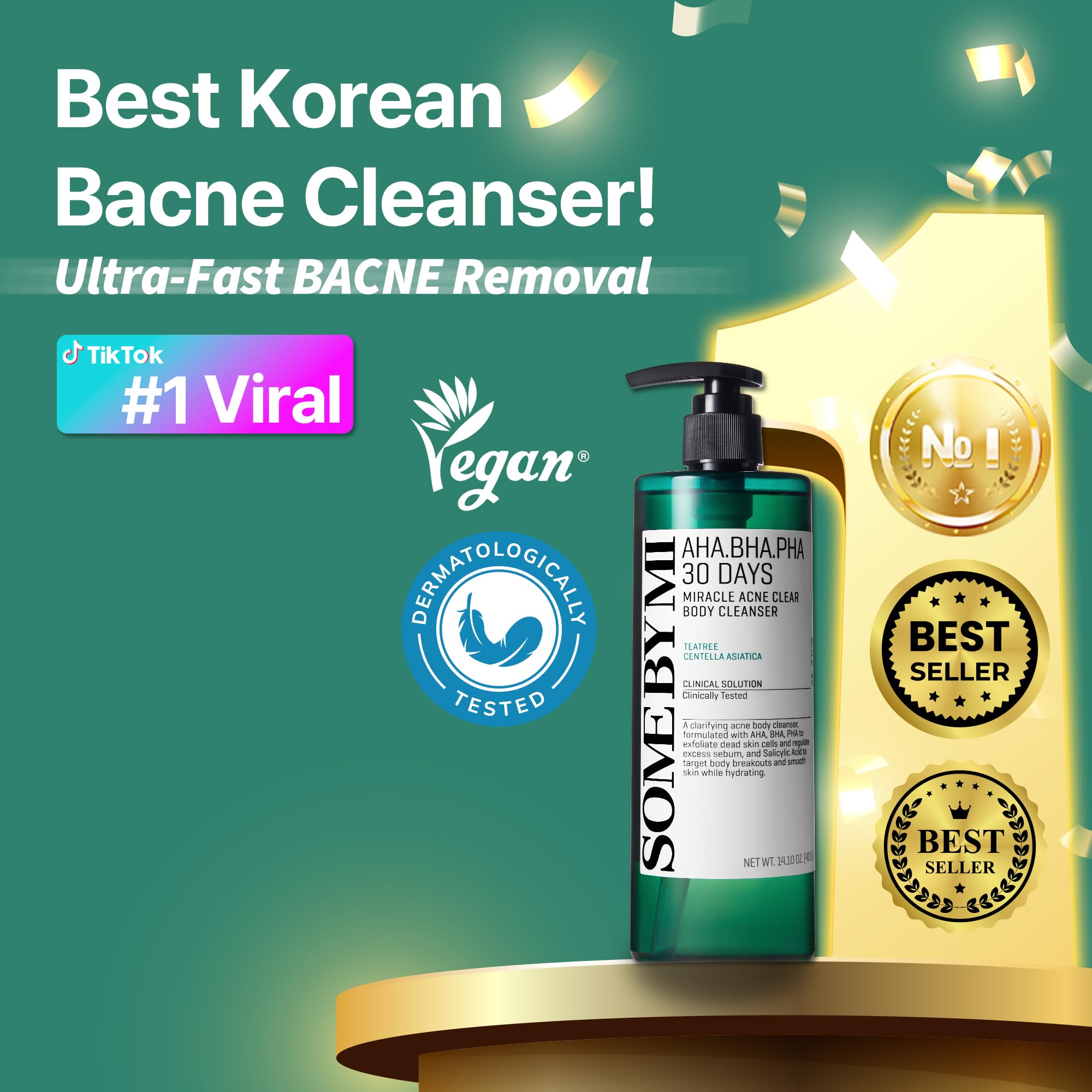 SOME BY MI AHA BHA PHA 30 Days Miracle Acne Clear Body Cleanser – Pack of 2
