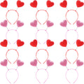 Sonarun 12 Pack Heart Shaped Sequins Headbands – Valentine's Day Party Accessories