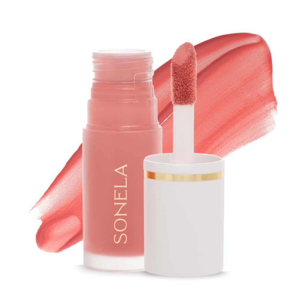 SONELA Blissful Moment Dewy Liquid Blush (Petal Bloom) – Hydrating Color with Hyaluronic Acid