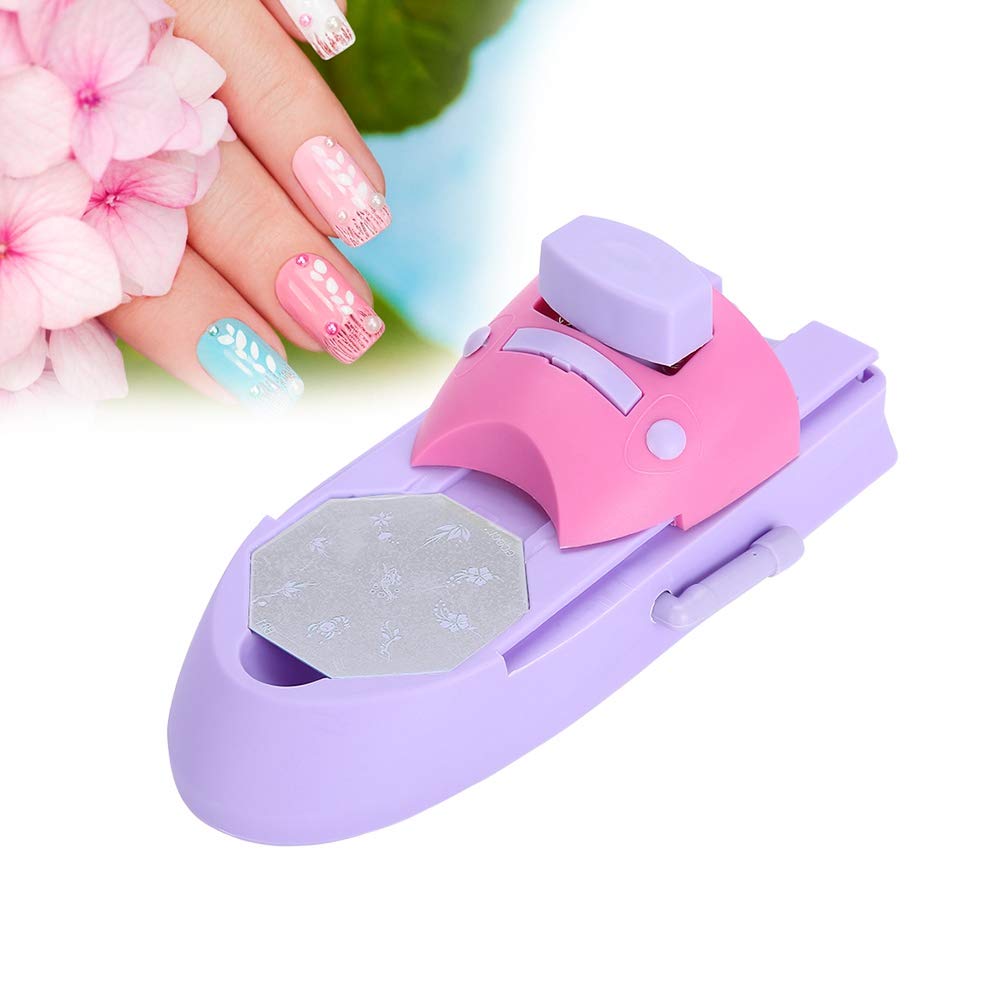 Sonew Nail Art Pattern Printer – Professional DIY Nail Stamper with 6 Stainless Templates