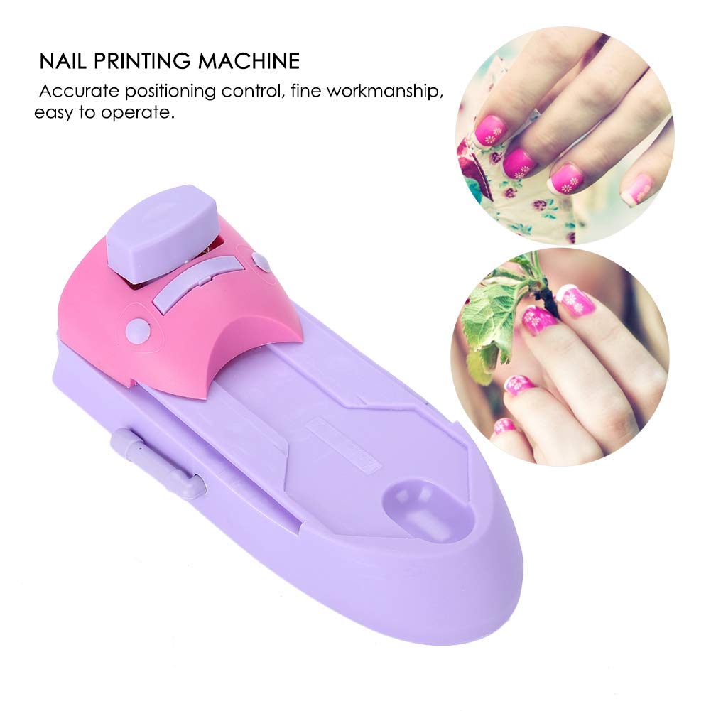 Sonew Nail Art Pattern Printer – Professional DIY Nail Stamper with 6 Stainless Templates