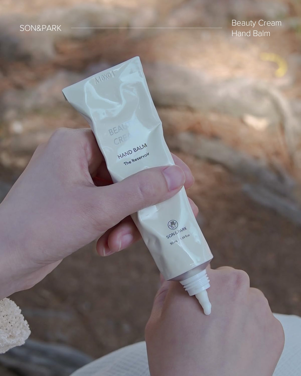 SON&PARK Beauty Water Vegan Hand Balm Cream – Instant Relief Moisturizing Hand Lotion (50 mL) | On-the-Go Hydration