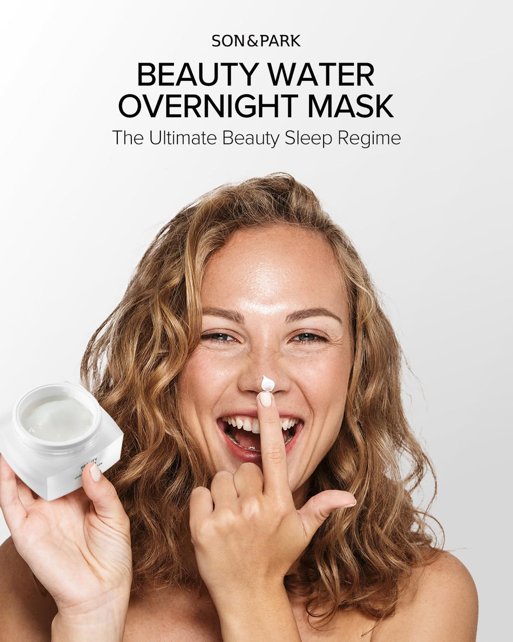 SON&PARK Overnight Sleeping Cream Mask | Hydration Balm with Rose Water, Lavender & BHA Complex
