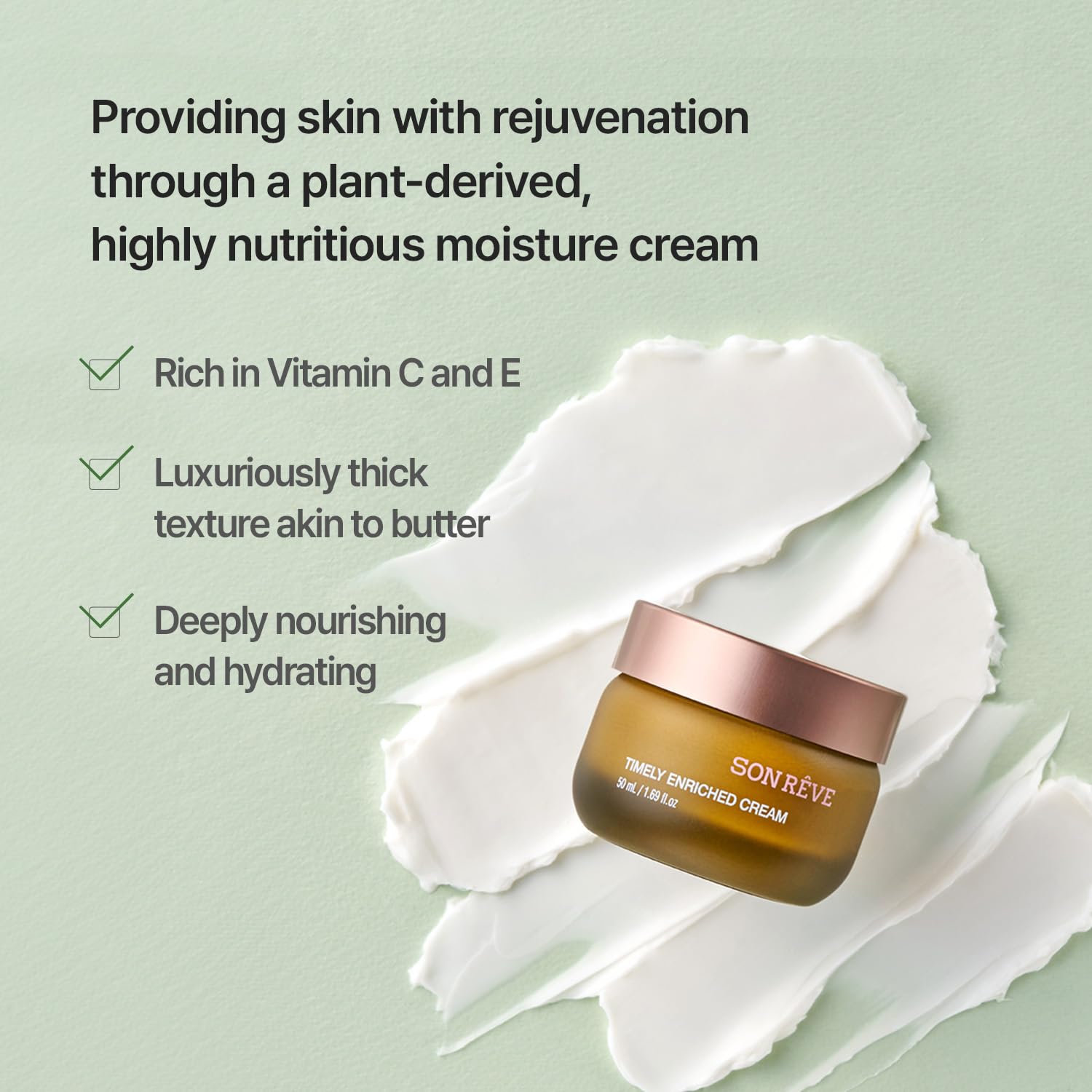 SONREVE Timely Enriched Cream – Ceramide Moisturizer for Dry, Sensitive Skin