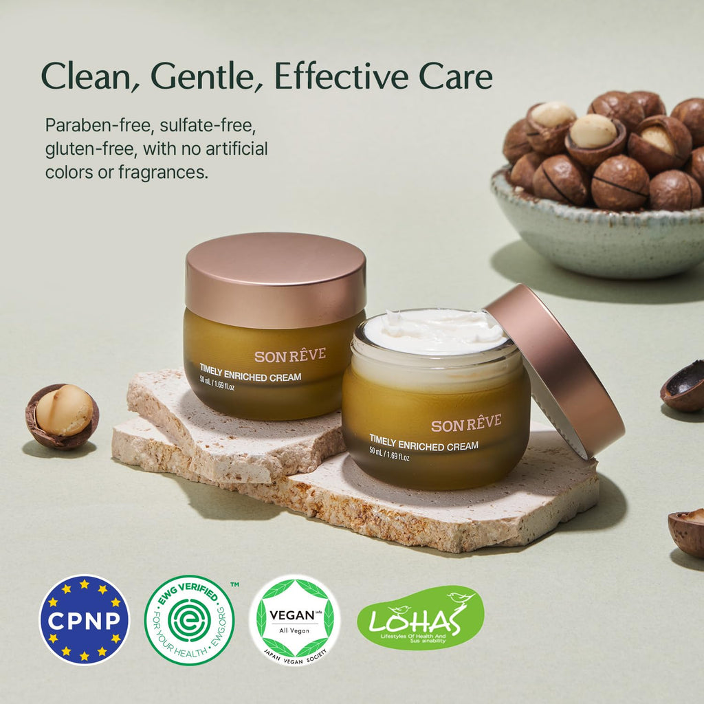 SONREVE Timely Enriched Cream – Ceramide Moisturizer for Dry, Sensitive Skin