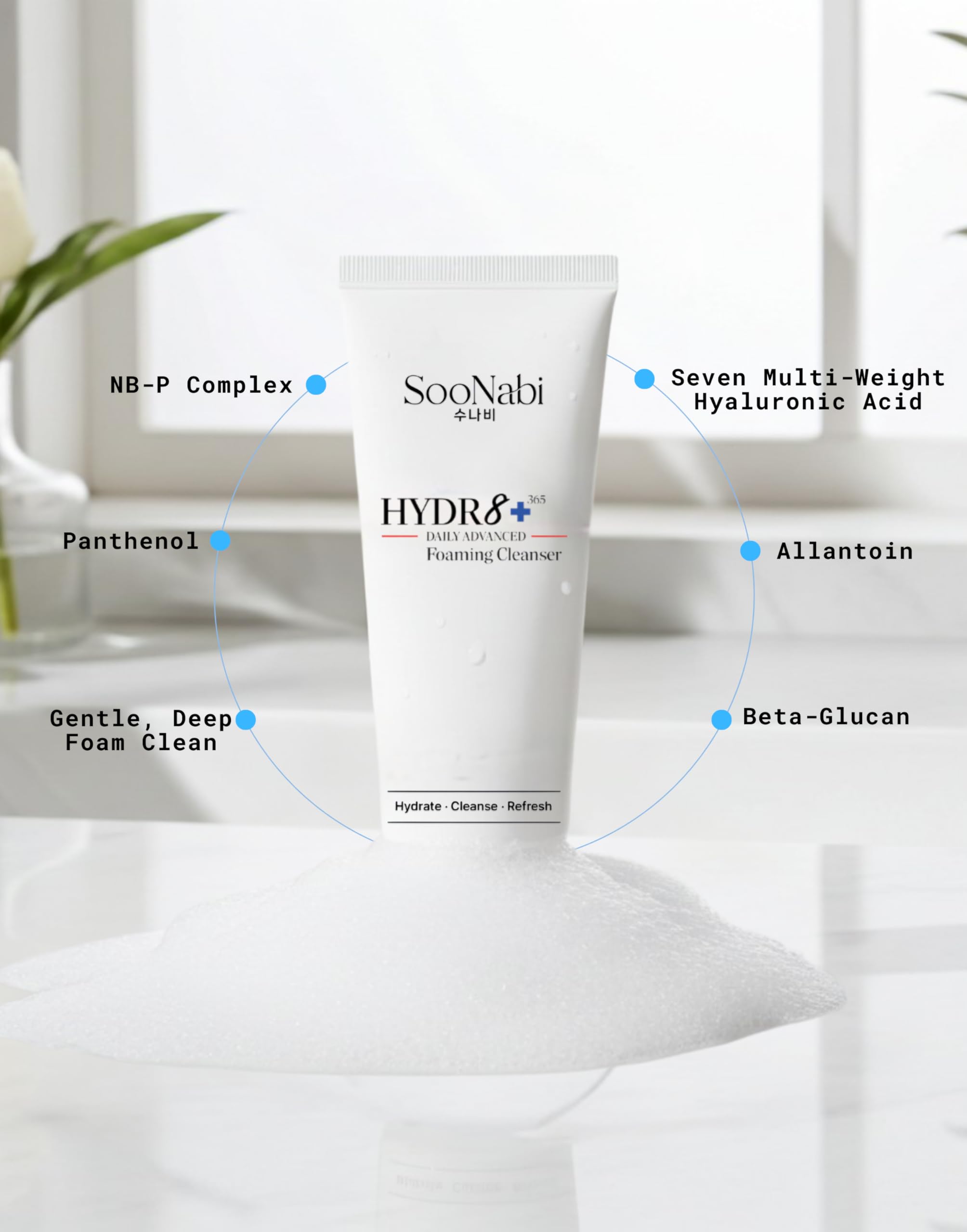 SooNabi HYDR8+ 365 Daily Foaming Cleanser – Gentle Hydration for All Skin Types | 150ml