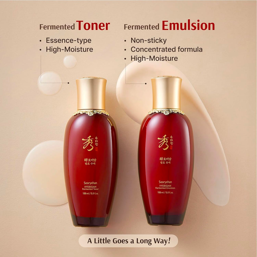 Sooryehan Hyobidam Fermented Bundle Gift Set – Hydration & Anti-Aging Skincare (14 fl oz total)