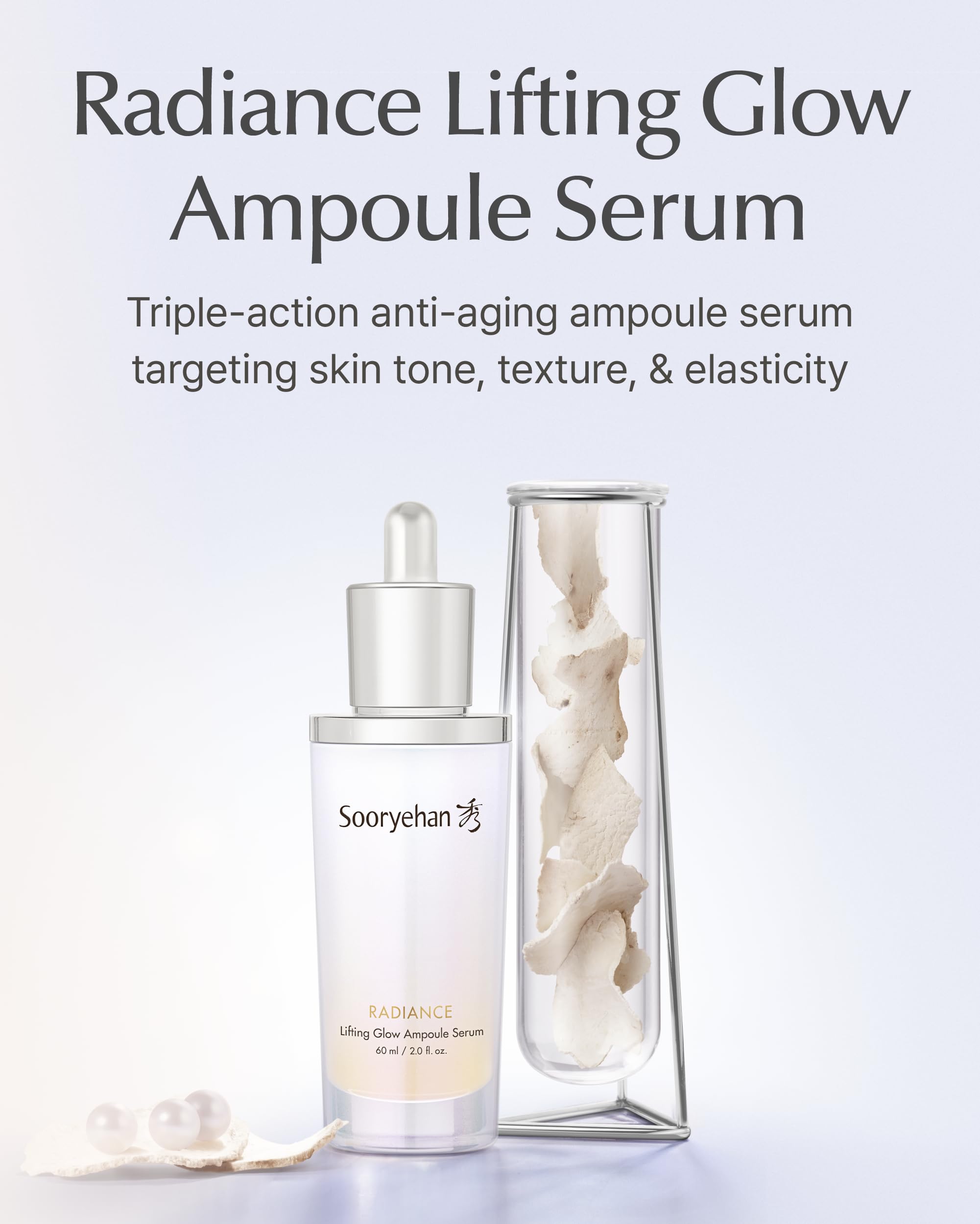 SOORYEHAN Lifting Ampoule Serum – 2.02 fl oz | 5% Niacinamide + Triple Collagen