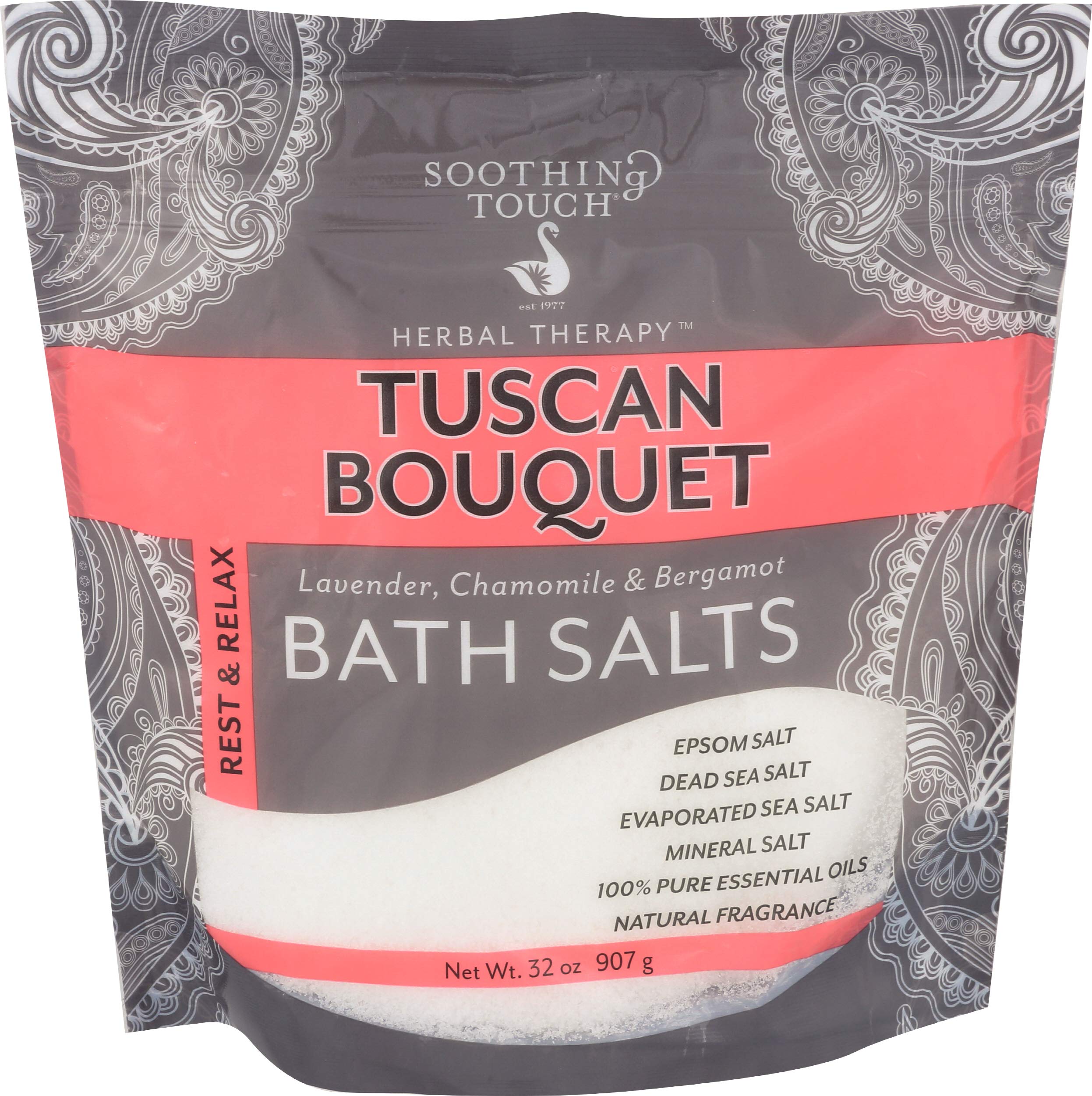 Soothing Touch Rest & Relax Tuscan Bouquet Bath Salts - Lavender, Chamomile & Bergamot, 32 oz