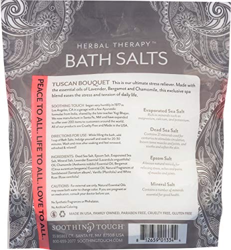 Soothing Touch Rest & Relax Tuscan Bouquet Bath Salts - Lavender, Chamomile & Bergamot, 32 oz