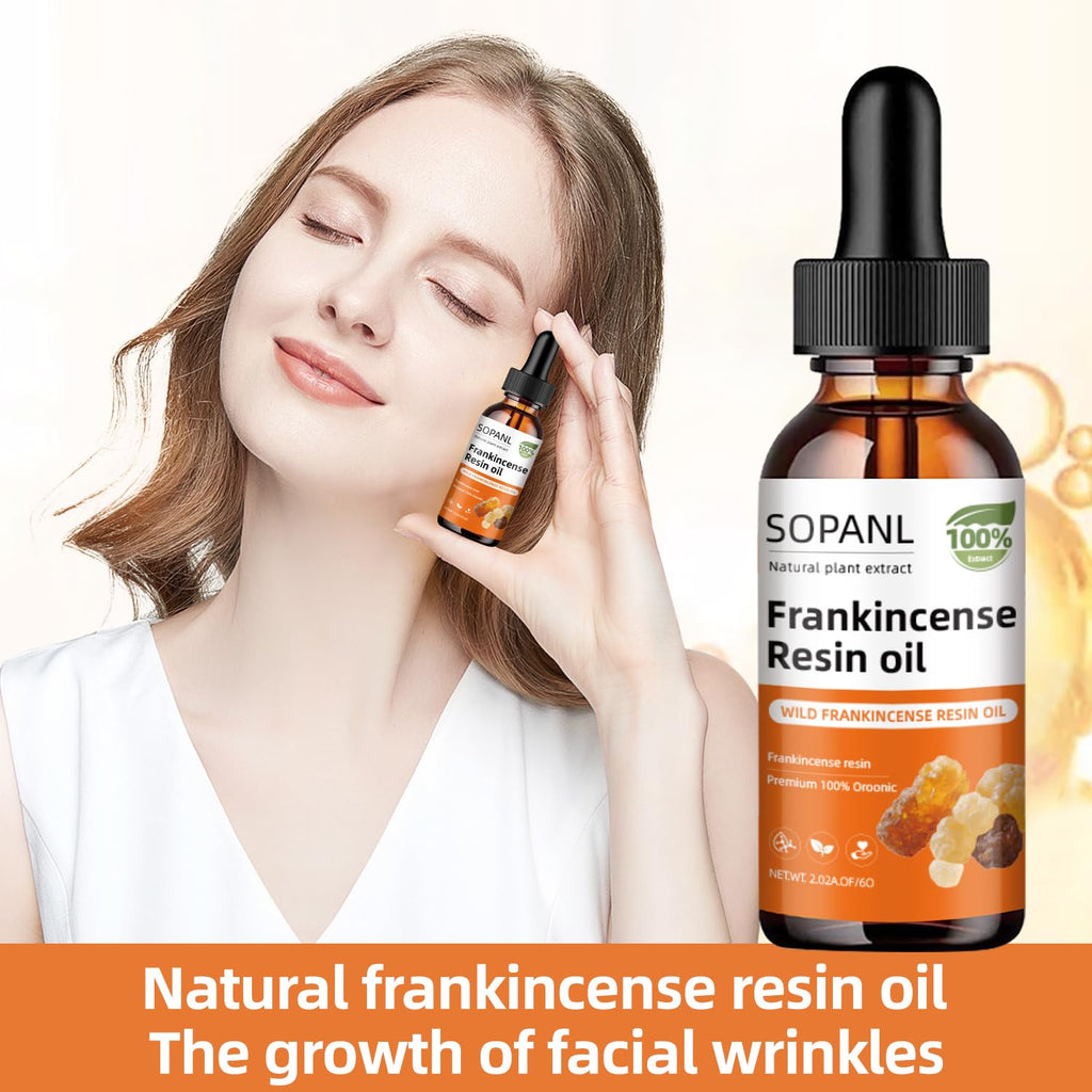 SOPANL Organic Frankincense Resin Oil for Face – Hydration, Smoothing & Soothing, 2 Fl Oz
